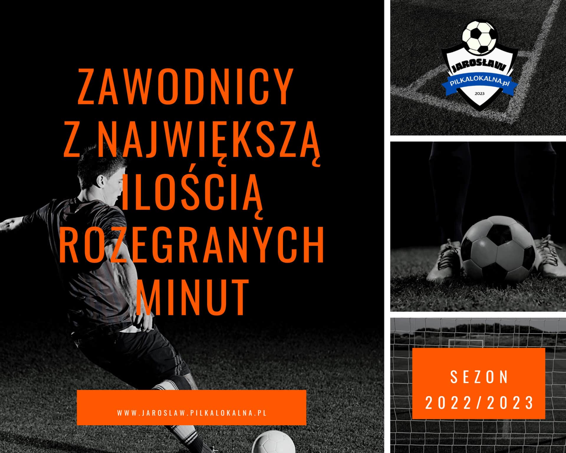 Pomarańczowy Intensywny Trening Piłkarski Zdjęcie Kolaż